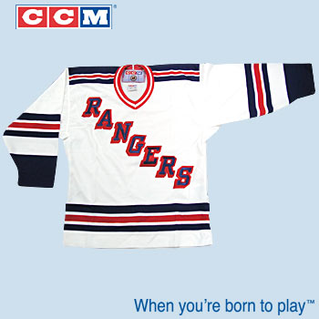 CCM NY Rangers Replica White Jersey 