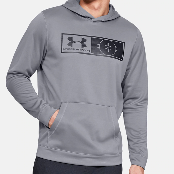 Under Armour Men's Hockey Logo Hoodie - Gray, SM